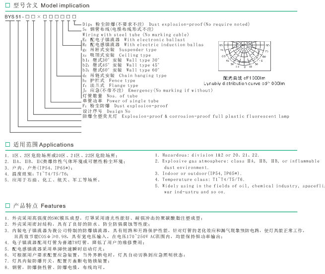 BYS51系列防爆防腐全塑熒光燈